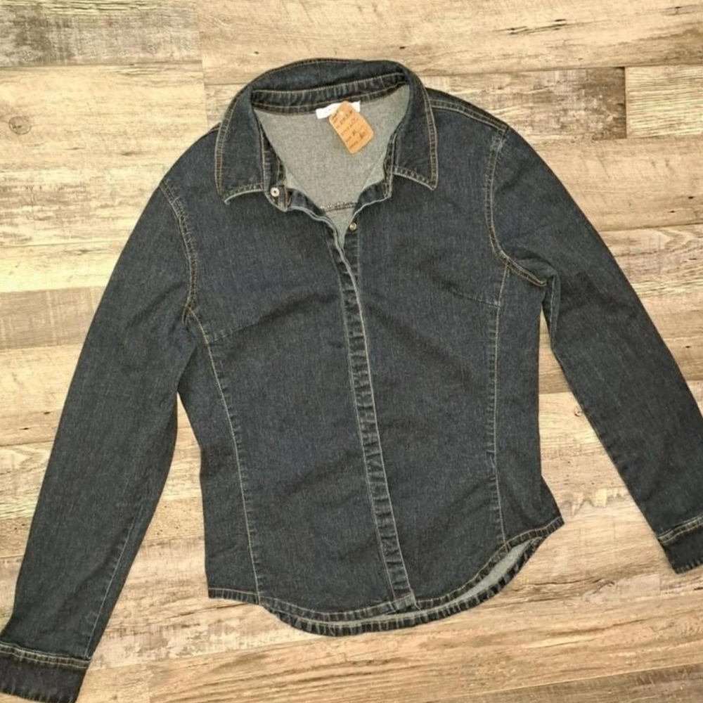 Smart Set Denim Snap Up Shirt | Size Medium